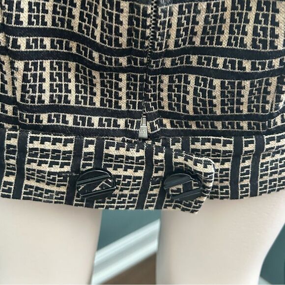 LAMB Plaid Black Logo Front Pocket Zip Up Jumper Dress Gwen Stefani 2007 Size 6 - Picture 10 of 10